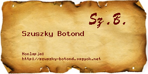 Szuszky Botond névjegykártya