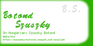 botond szuszky business card